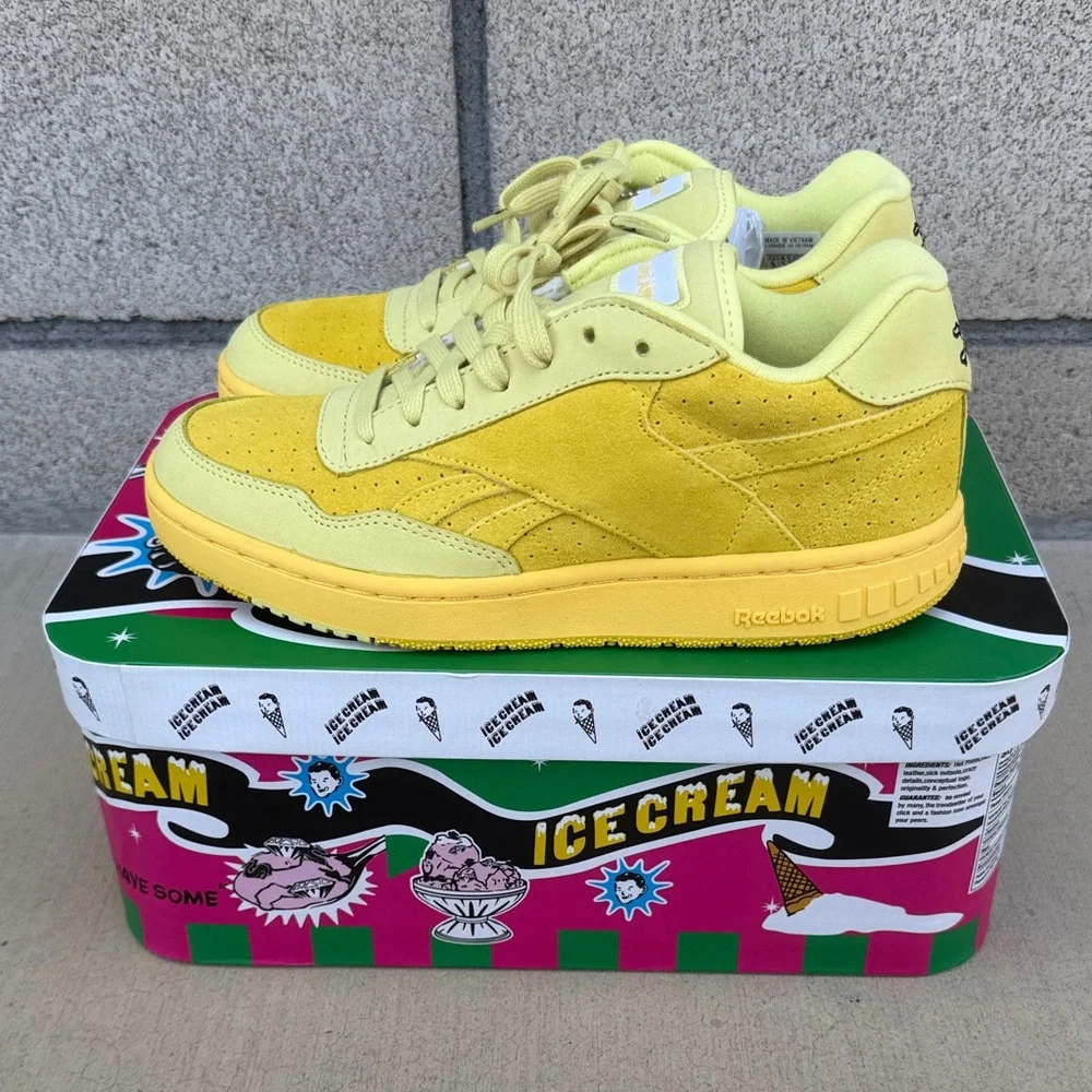Reebok x Billionaire Boys Club Ice Cream Yellow Suede Low-Top Sneakers - Picture 4 of 15